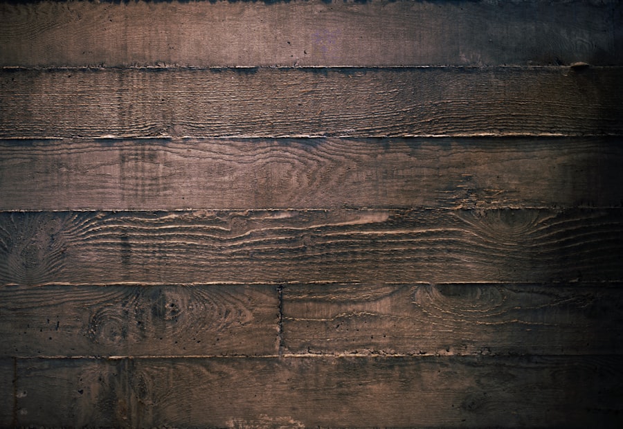 Hardwood stain samples ranging from natural oak to dark walnut